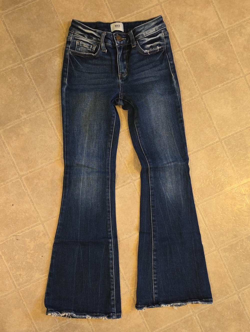 Dark Blue Youth Flare Jeans by BKE